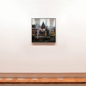 Varanasi. Óleo y mixta sobre tabla 30x30cm. 2016/2017, Entropía, Daniel Franca.