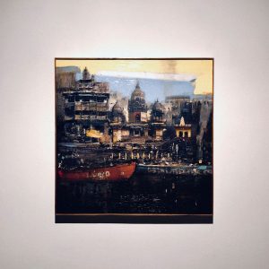 Varanasi. Óleo y mixta sobre lienzo 60x60cm. 2018, Entropía, Daniel Franca.