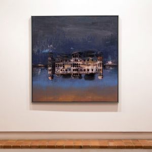 Water Palace. Óleo y mixta sobre tabla 120x120cm. 2016/2017, Entropía, Daniel Franca.