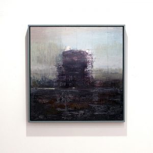 Water Tank Kerala. Óleo y mixta sobre tabla 60x60cm. 2016/2017, Entropía, Daniel Franca.