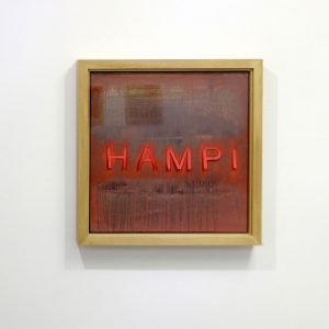 HAMPI. Óleo y mixta sobre tabla 37x37cm. 2017, HAMPI, Daniel Franca.